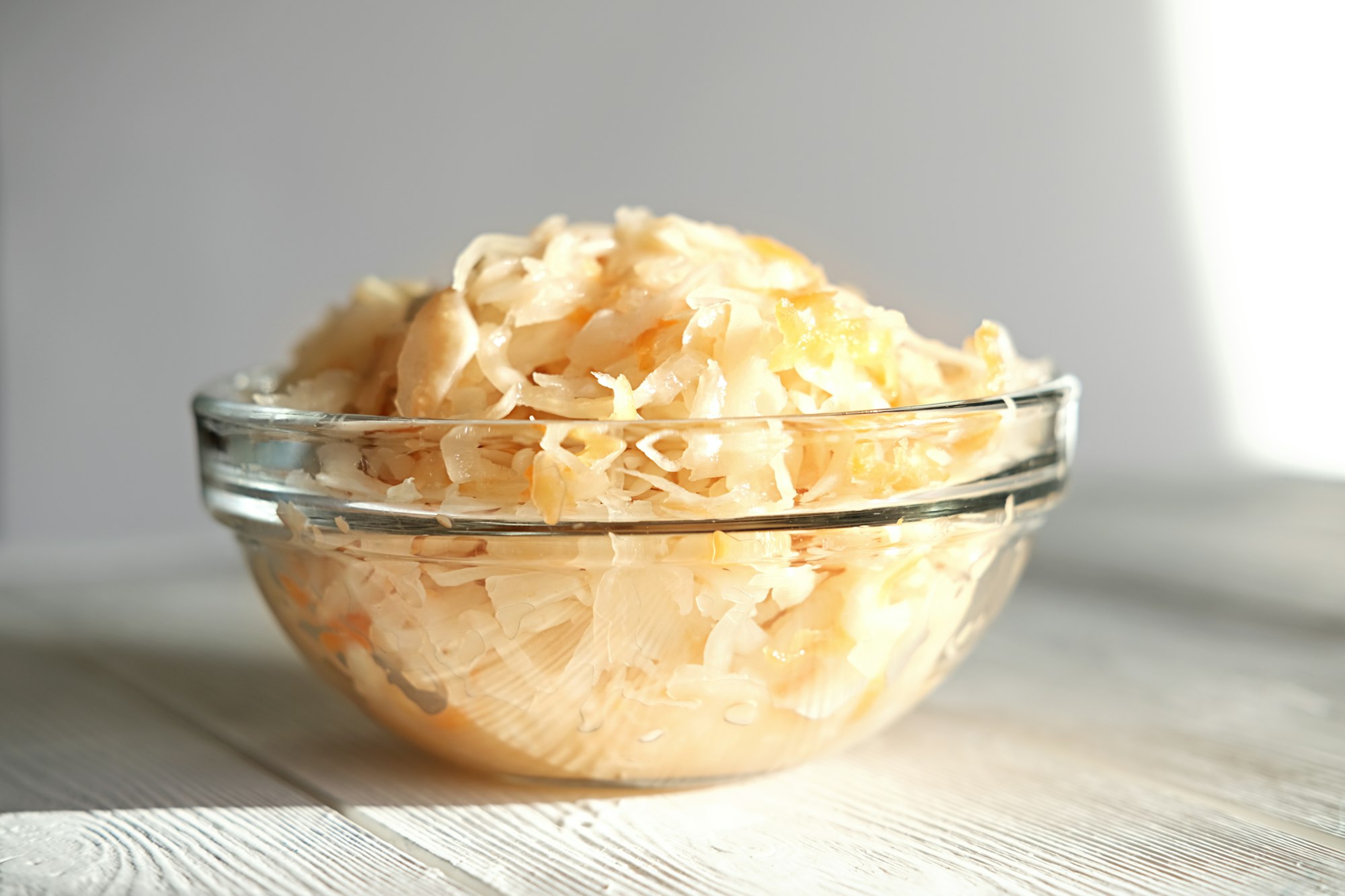 Choucroute dans un bol en verre